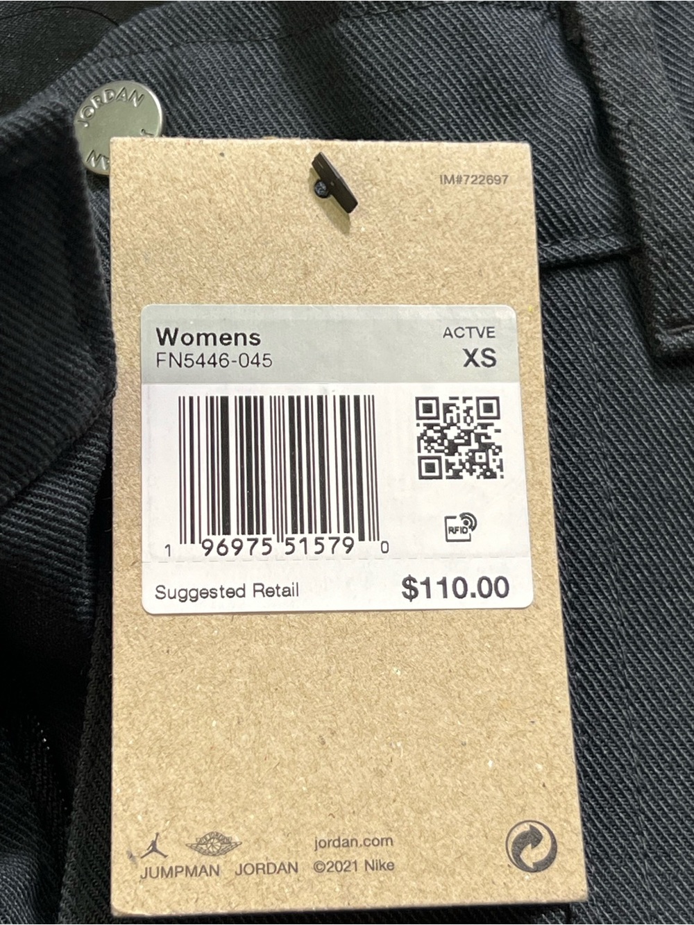 Air Jordan Women’s utility Pants size XS black Wide Leg Zip Hem FN5446-045 NWT - Picture 15 of 16